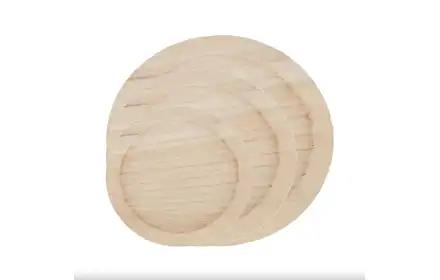 Taca z drewna paulowego FI38*1,5 cm 54626-386