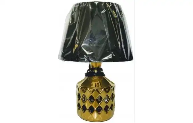 Lampa 1500 szachownica złoto-czarna 25/37 cm