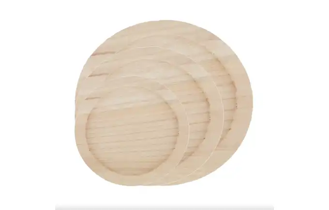 Taca z drewna paulowego FI28*1,5 cm 54625-386