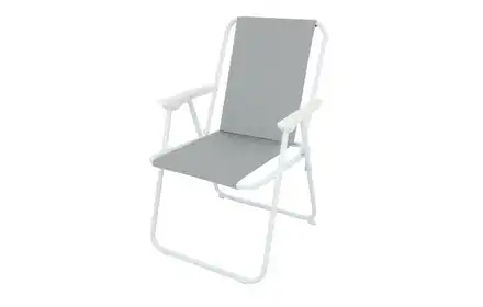 Krzesło Ogrodowe Składane Szare 53x59x76cm 
